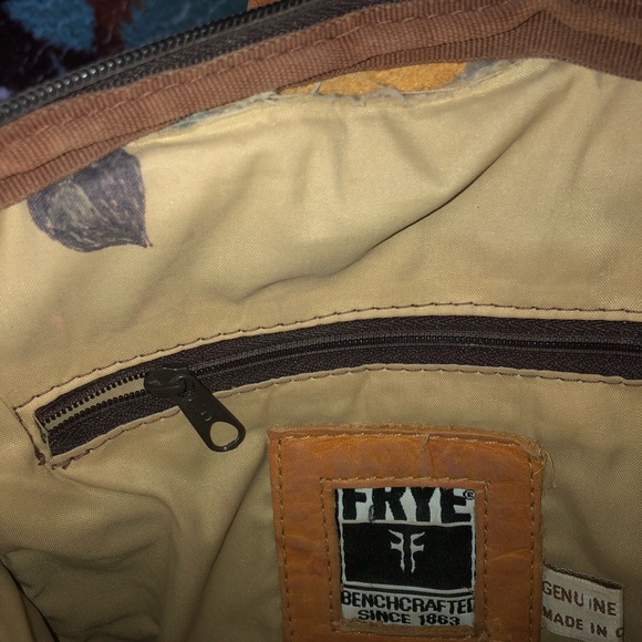 Frye Leather Backpack Purse. There is a flaw, seen in the last photo. - Picture 9 of 9